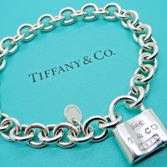 Tiffany & Co. 1837 Sterling Silver Lock Charm Bracelet - Picture 1 of 7